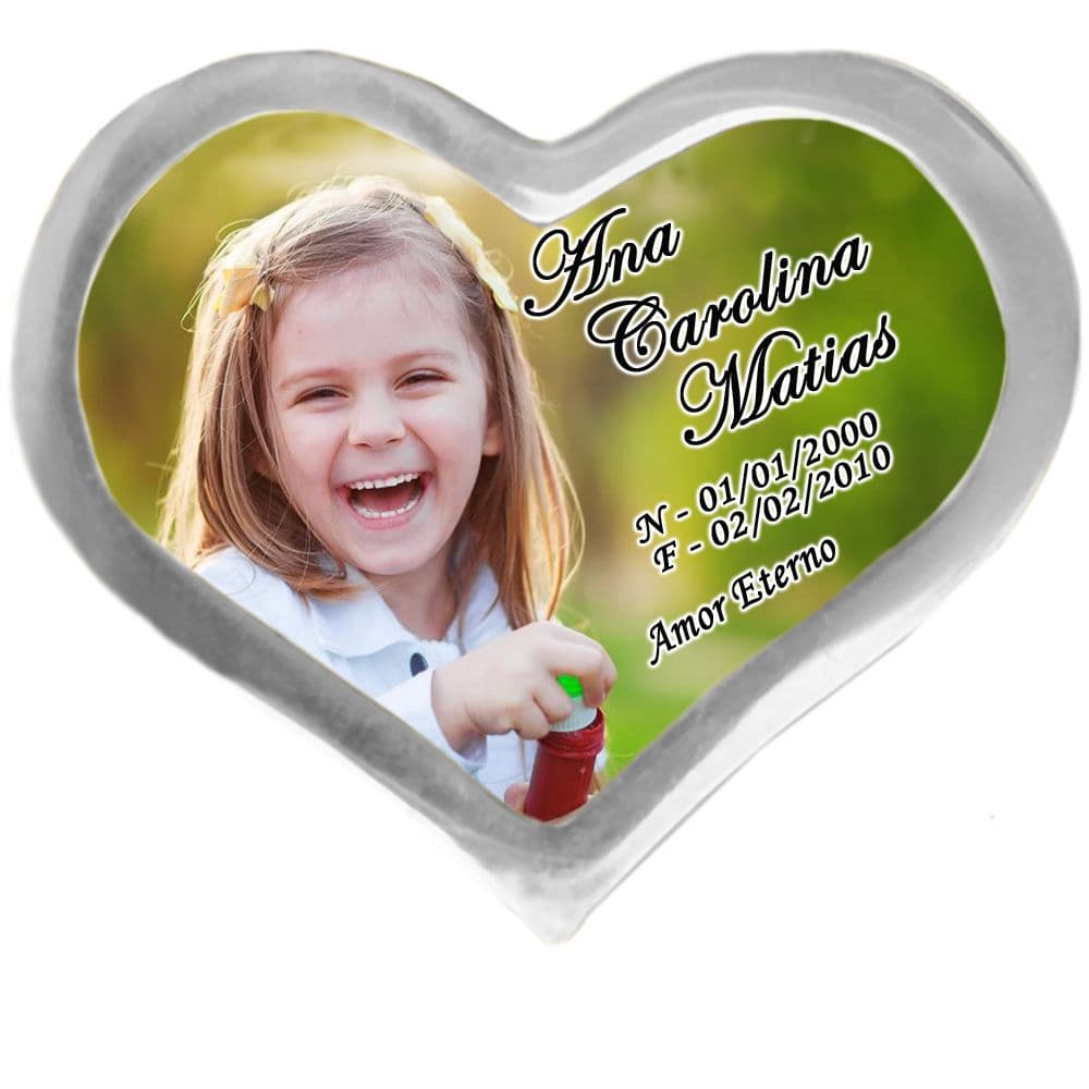 Foto Porcelana Coração com Moldura