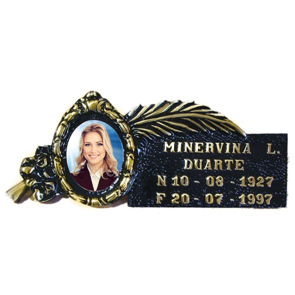 Placa para Túmulo com Foto em Porcelana